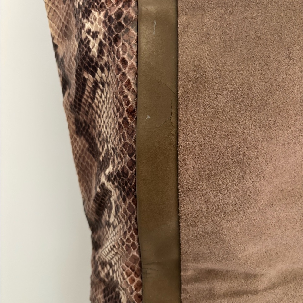 Cosmopolitan Brown Suede & Snakeskin Heeled Boots Size 9M - Picture 8 of 10